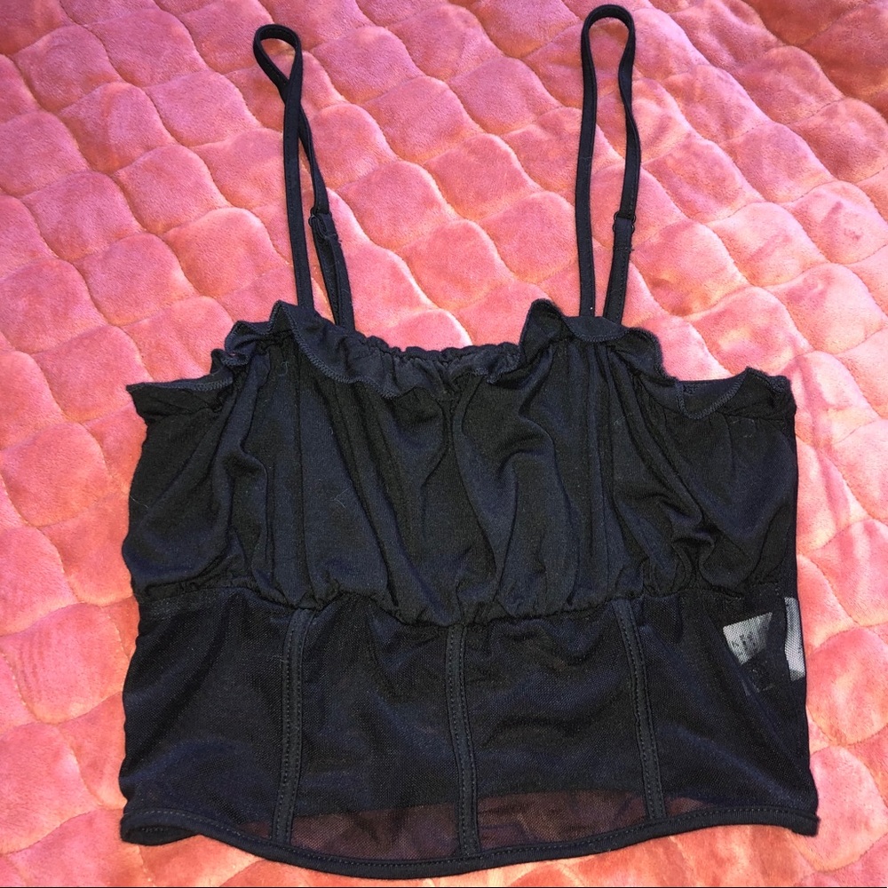Black crop top